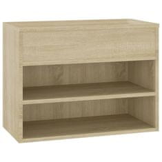 Vidaxl Klop za čevlje sonoma hrast 60x30x45 cm iverna plošča