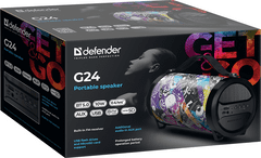 Defender G24 Graffiti prenosni zvočnik, 10W, BT/FM/TF/USB/AUX/1500mAh