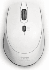 Port Designs miška, brezžična, USB-A, USB-C, tiha, bela (900714)