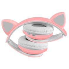 MG B39 Cat Ears brezžične slušalke z mačjimi ušesi, roza