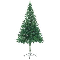 Vidaxl Umetna novoletna jelka s stojalom 180 cm 564 vejic