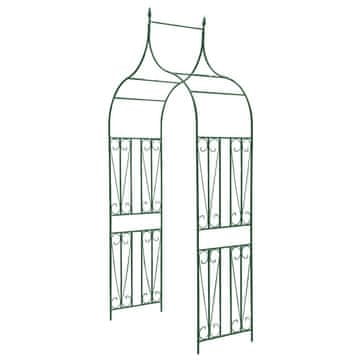 Vidaxl vidaXl Vrtna pergola za vzpenjavke, temno zelena