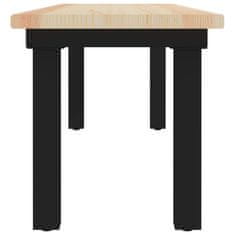 Vidaxl Klop 135x40x45 cm borovina