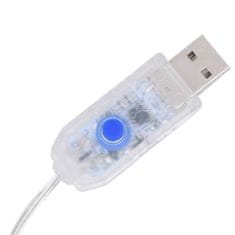 Greatstore Lučke za novoletno jelko 320 LED diod modre 375 cm