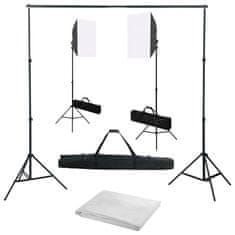 Vidaxl Komplet za fotografski studio s softbox svetilkami in ozadjem