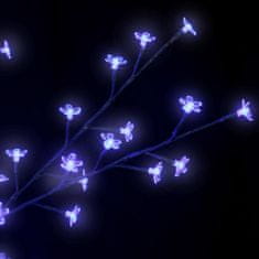 Greatstore Božično drevesce 120 LED lučk modri češnjevi cvetovi 150 cm