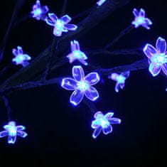 Vidaxl Božično drevesce 2000 LED lučk modri češnjevi cvetovi 500 cm