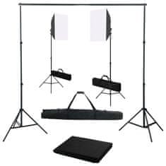 Vidaxl Komplet za fotografski studio s softbox svetilkami in ozadjem