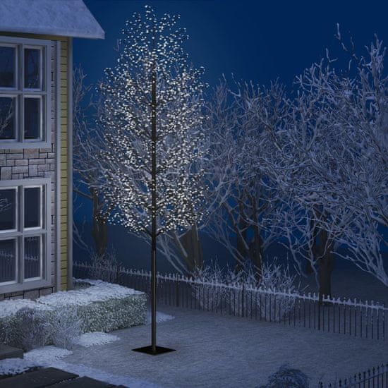 Vidaxl Božično drevesce z 2000 LED lučkami češnjevi cvetovi 500 cm