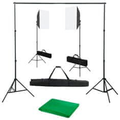 Vidaxl Komplet za fotografski studio s softbox svetilkami in ozadjem