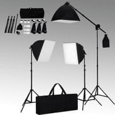 Vidaxl Foto studijski komplet s softbox svetilkami in ozadjem