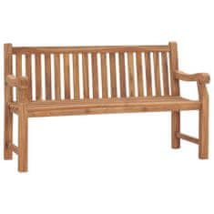 Vidaxl Vrtna klop z blazino 150 cm trdna tikovina
