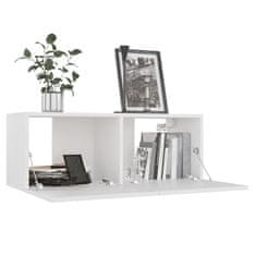 Vidaxl TV omarica bela 80x30x30 cm iverna plošča