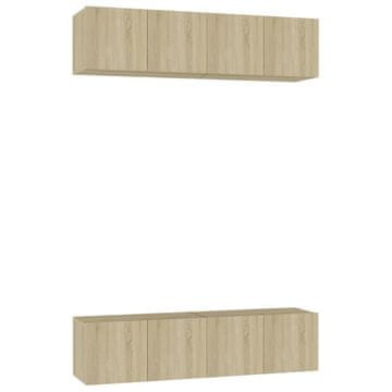 Vidaxl TV omarice 4 kosi sonoma hrast 60x30x30 cm iverna plošča
