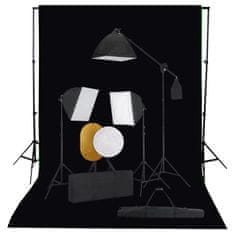 Vidaxl Foto studijski komplet s softboxi, ozadjem in odbojnikom