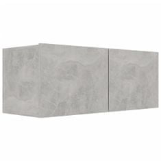 Greatstore Komplet TV omaric 6-delni betonsko siva iverna plošča