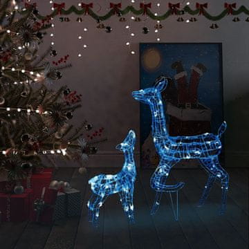 Vidaxl vidaXL Božični severni jelen, akril, 160 modrih LED diod