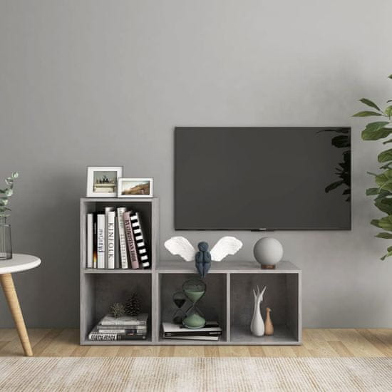 Vidaxl TV omarice 2 kosa betonsko sive 72x35x36,5 cm iverna plošča