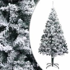Vidaxl Umetna novoletna jelka s snegom zelena 400 cm PVC