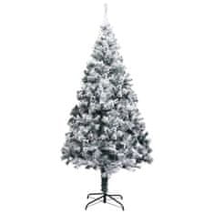 Vidaxl Umetna novoletna jelka s snegom zelena 400 cm PVC