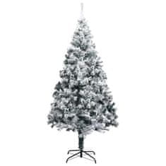 Vidaxl Umetna novoletna jelka s snegom zelena 300 cm PVC