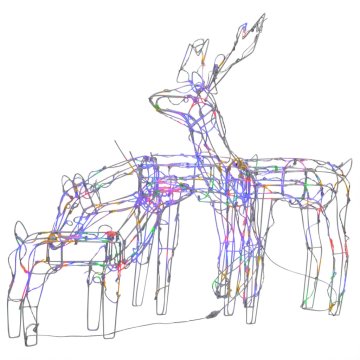 Vidaxl Božični svetlobni okras 3-delni jeleni 229 LED lučk