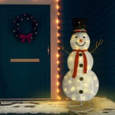 shumee Okrasni novoletni snežak LED razkošno blago 180 cm