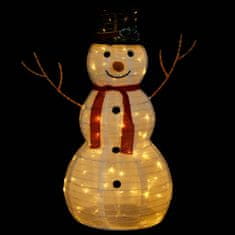 shumee Okrasni novoletni snežak LED razkošno blago 90 cm