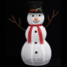 shumee Okrasni novoletni snežak LED razkošno blago 90 cm