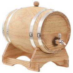 Greatstore Sod za vino s pipo trdna borovina 6 L