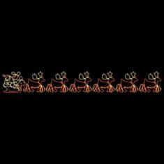 shumee Božični okras 6 XXL jelenov in sani 2160 LED 7 m