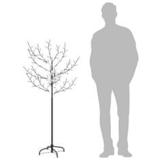 Vidaxl Božično drevesce s 120 LED lučkami češnjevi cvetovi 150 cm
