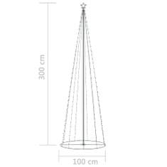 Vidaxl Novoletna jelka stožec 330 belih LED lučk 100x300 cm