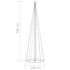 Vidaxl Novoletna jelka stožec 330 belih LED lučk 100x300 cm