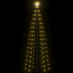 Vidaxl Novoletna jelka stožec 100 belih LED lučk 70x180 cm
