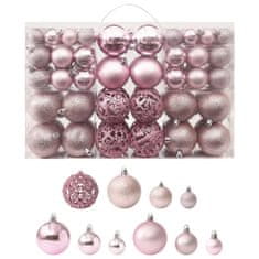 Greatstore Komplet novoletnih bučk 100 kosov roza barve