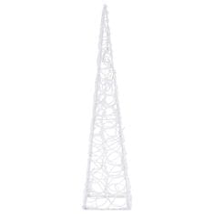 Vidaxl Akrilni okrasni LED stožec hladno bel 60 cm