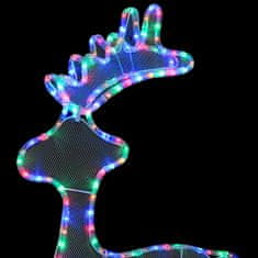 Vidaxl Božični jelen z mrežo 306 LED lučk 60x24x89 cm