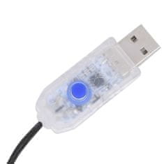 Vidaxl Lučke na vrvici s 400 LED diodami modre 40 m 8 učinkov IP44