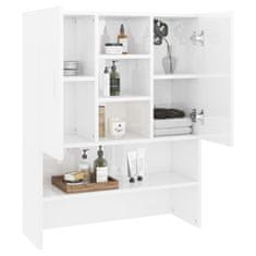 Vidaxl Omara za pralni stroj visok sijaj bela 70,5x25,5x90 cm