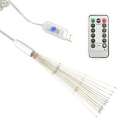Vidaxl Zunanje novoletne lučke ognjemet 10 kos večbarvne 50cm 1400 LED