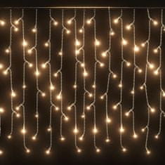 Greatstore LED zavesa ledene sveče 10 m 400 toplo belih LED lučk 8 funkcij