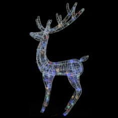 Vidaxl XXL božični jelen iz akrila 250 LED lučk 180 cm večbarven