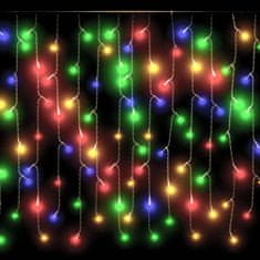 Vidaxl LED zavesa ledene sveče 10 m 400 večbarvnih LED lučk 8 funkcij