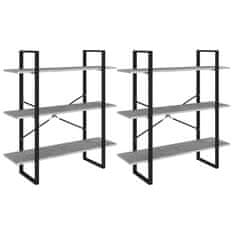 Vidaxl Visoka omara betonsko siva 100x30x210 cm iverna plošča