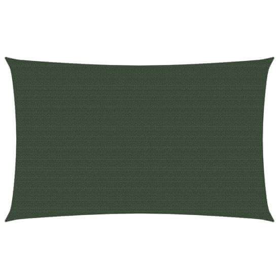 shumee Senčno jadro 160 g/m2 temno zeleno 4x7 m HDPE