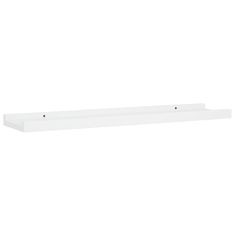 Vidaxl Police z robom 2 kosa bele 60x9x3 cm mediapan