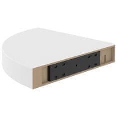 Vidaxl Kotne police 2 kosa bele 25x25x3,8 cm MDF