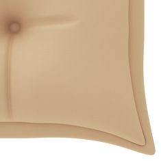 Vidaxl Klop Batavia z bež blazino 150 cm trdna tikovina