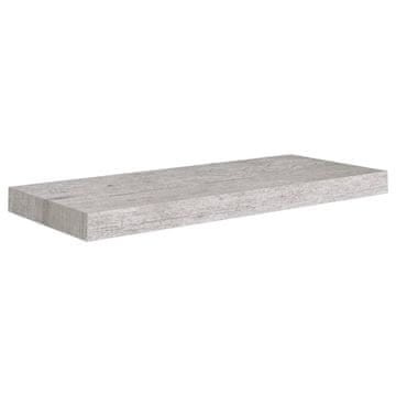 Vidaxl Stenska polica betonsko siva 60x23,5x3,8 cm MDF